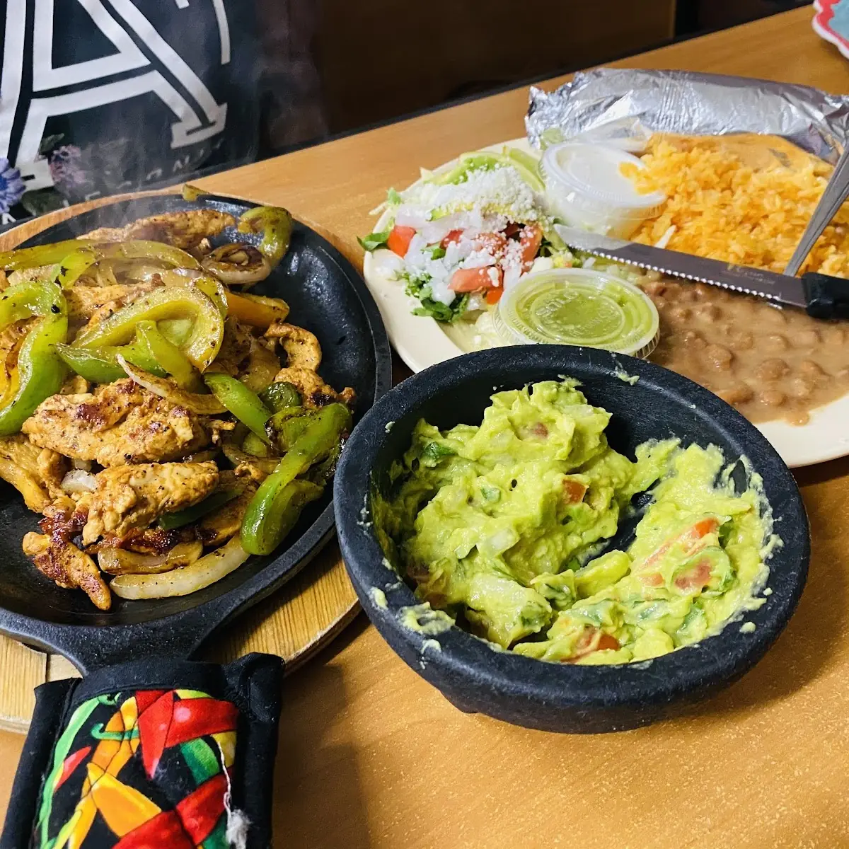 Chicken Fajitas with Rice and Beans