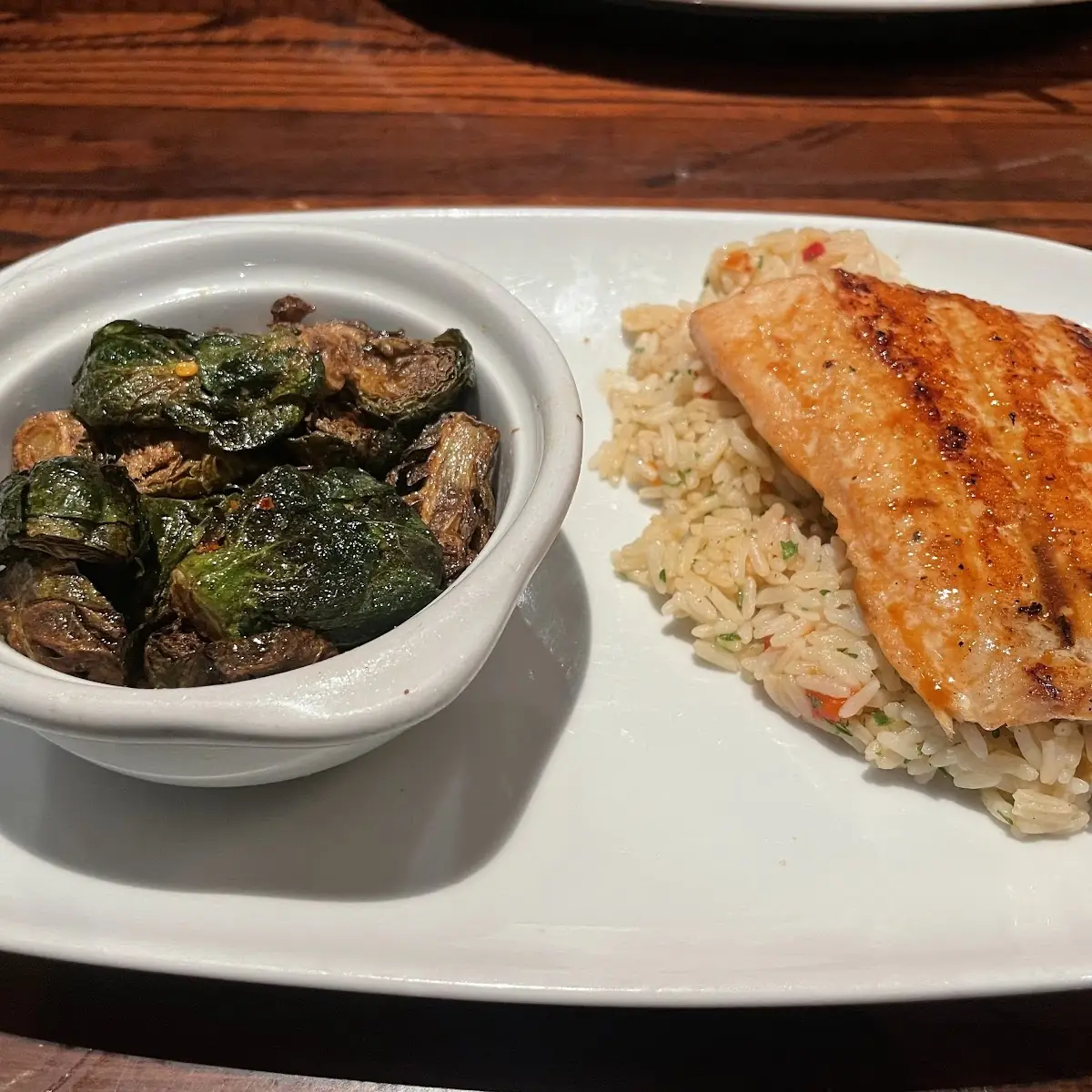 Grill Salmon with Mashed Potatoes