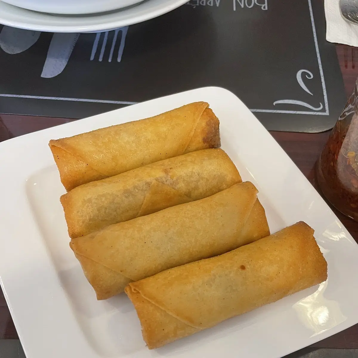 Golden Fried Spring Rolls with Sauce
