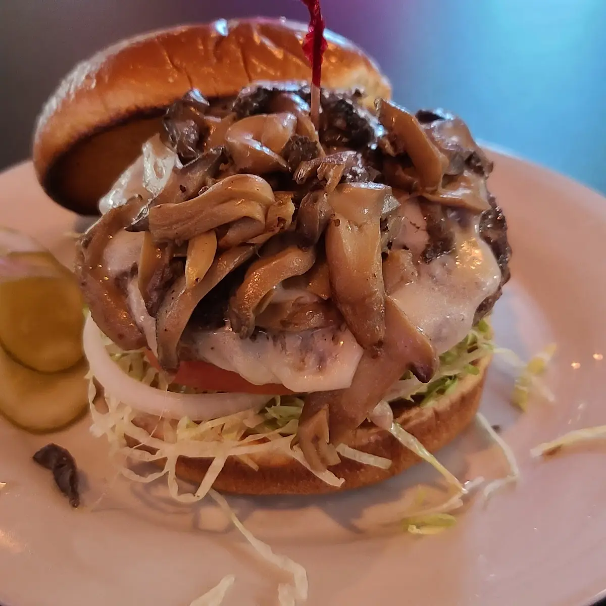 Mushroom Swiss Burger
