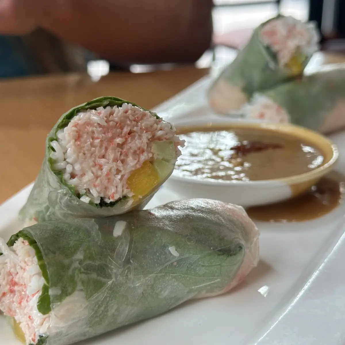 Chocolate Spring Rolls (5) with Ice Cream