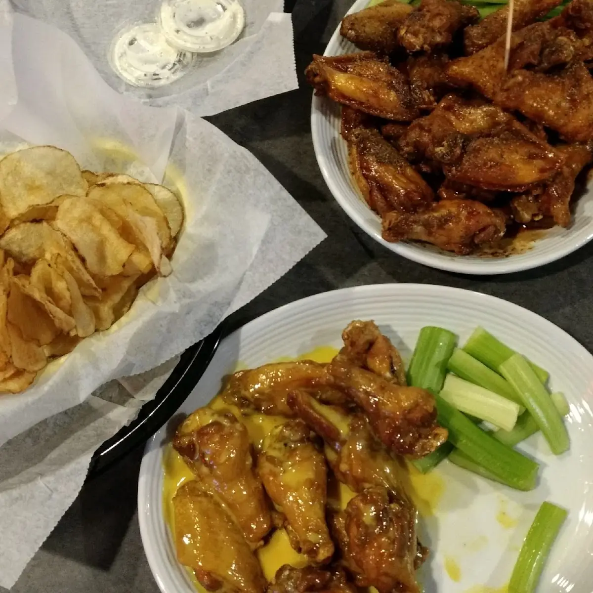 Wings and Raw Fries