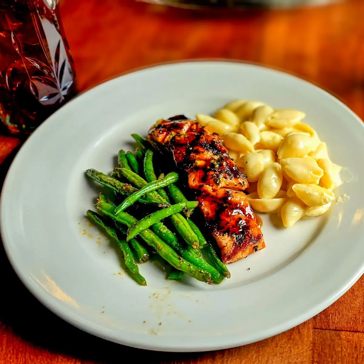 Honey Bourbon Glazed Salmon