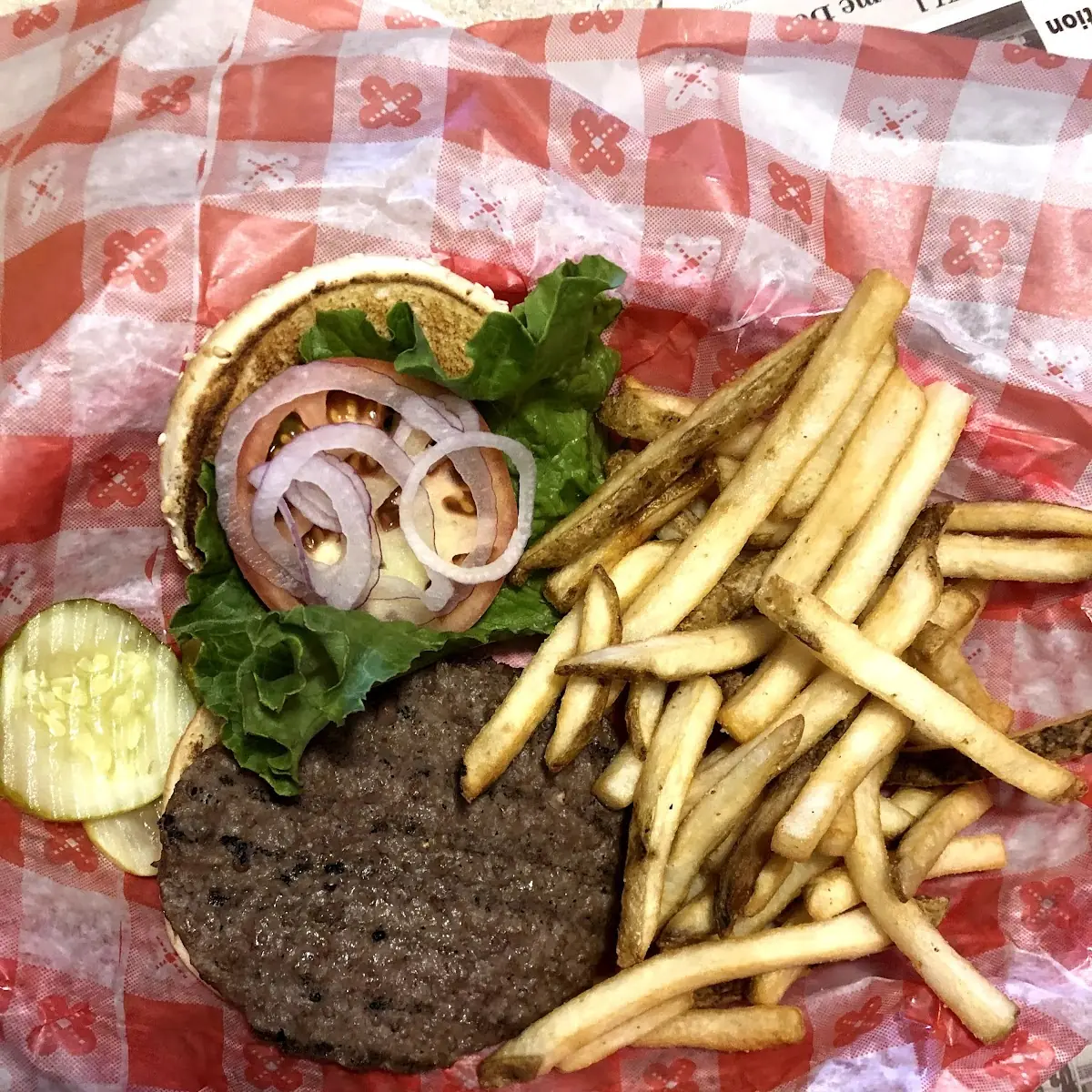 Plain Double Cheeseburger with Fries