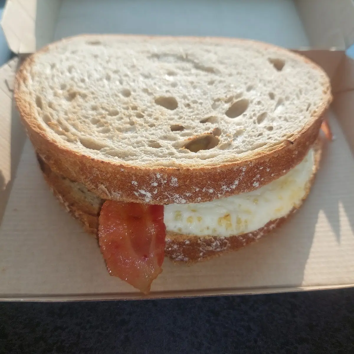 Bacon Egg and Cheese on Sourdough Bread