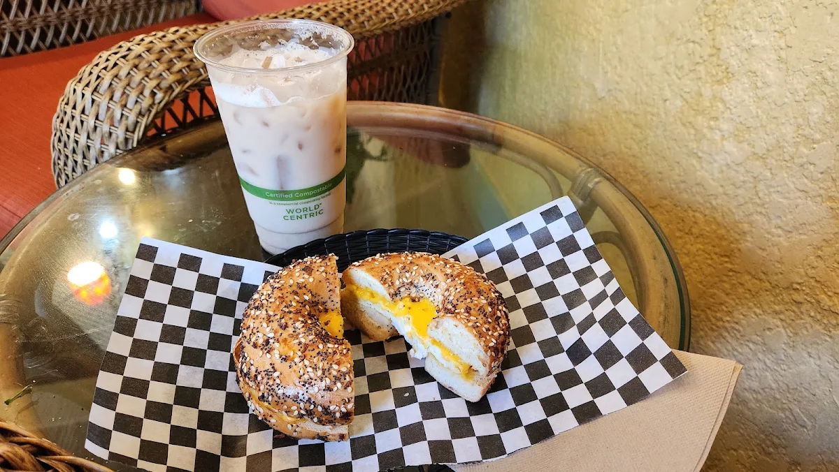 Egg and Cheese on Everything Bagel