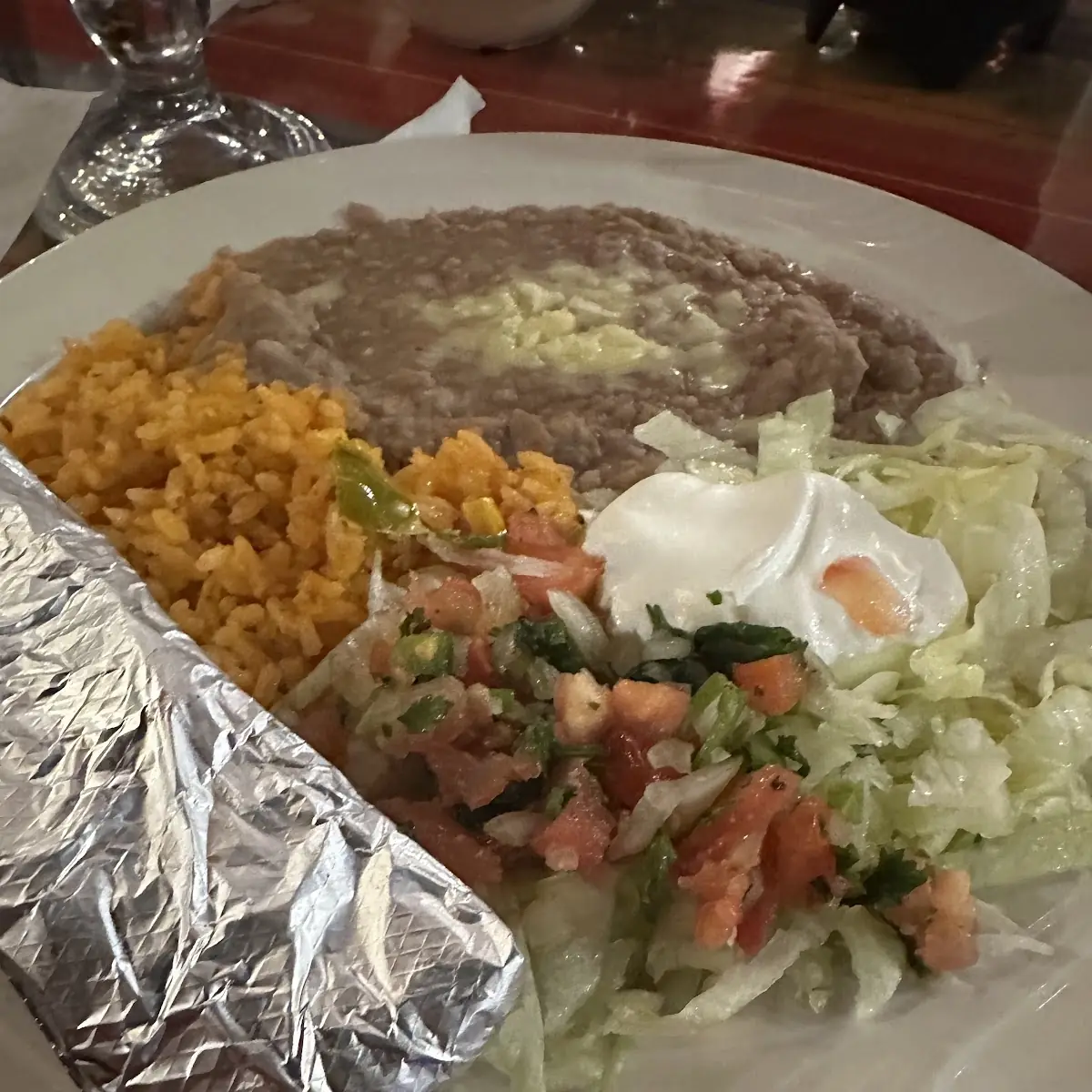 Lunch Taco Special 2 Tacos Rice & Beans