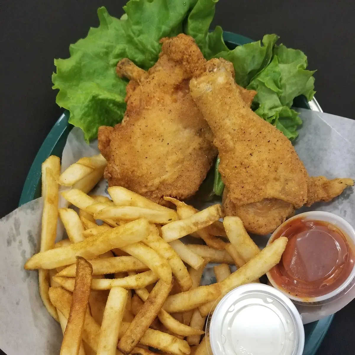 Fried Fish Fillets and 10 PC Wings