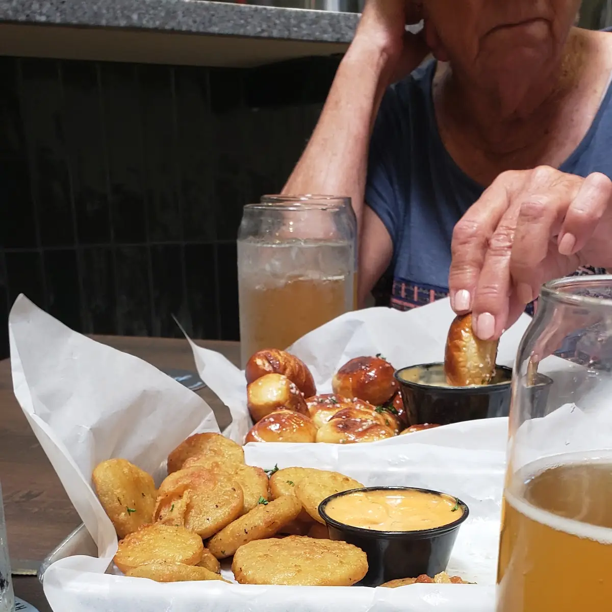 Fried Pickles and Pretzel Bites