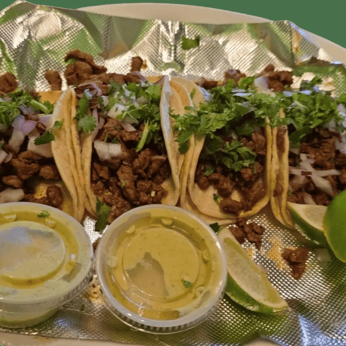 Three Chicken Tacos with Salsa