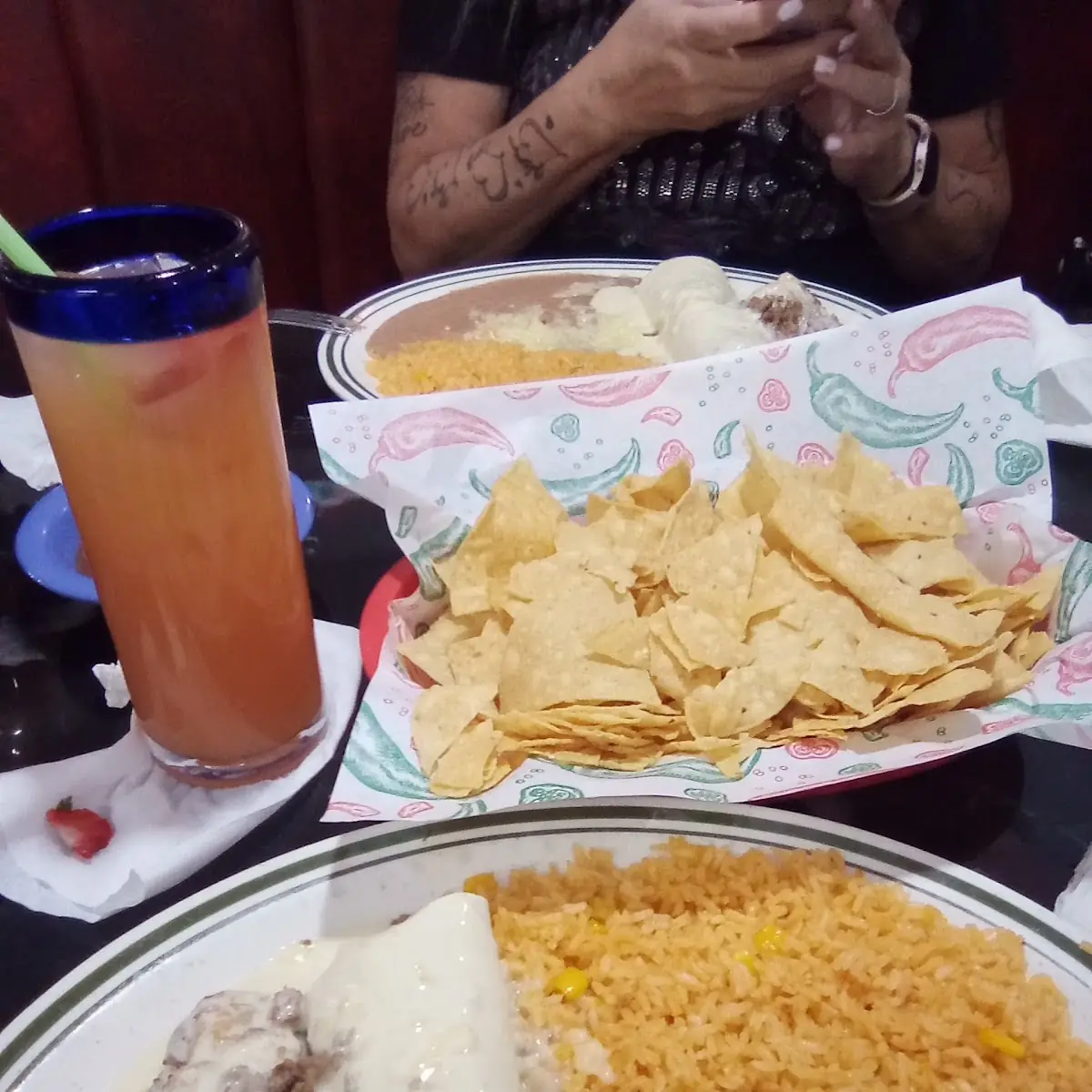 Chicken Burrito and Beef Tamale