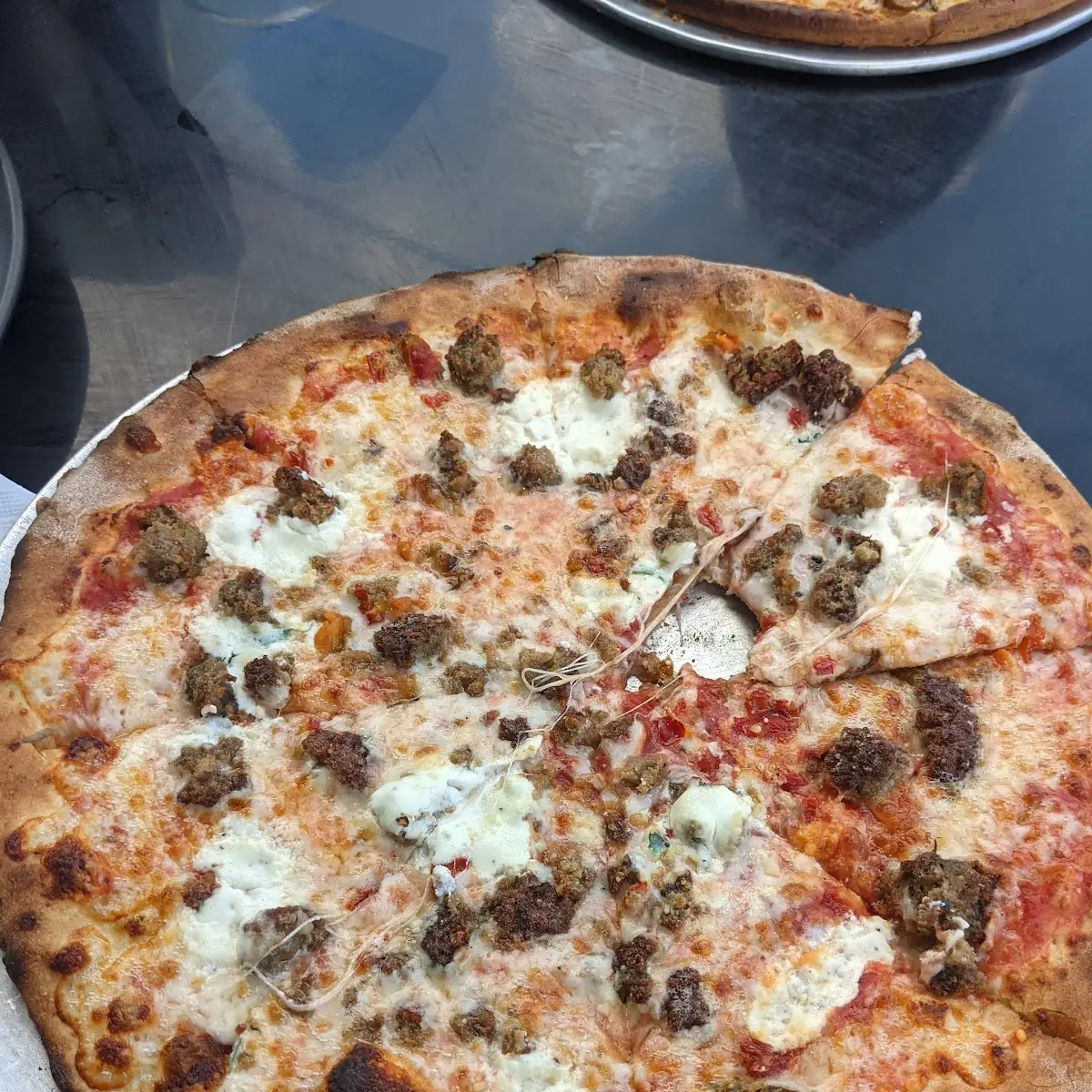 Ricotta Sausage Pizza