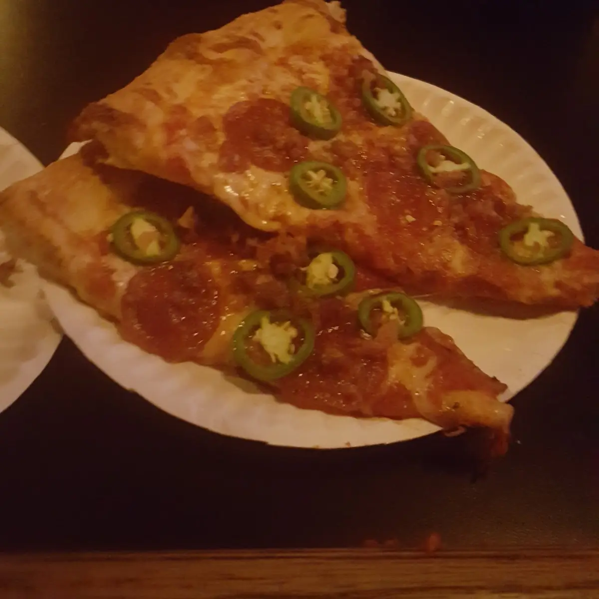 Pepperoni and Jalapeno Pizza Slice