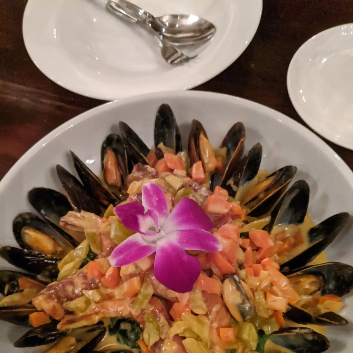 Bacon Wrapped with Spinach and Mussels