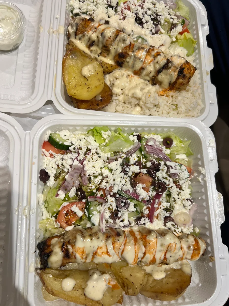 Chicken Souvlaki Platter