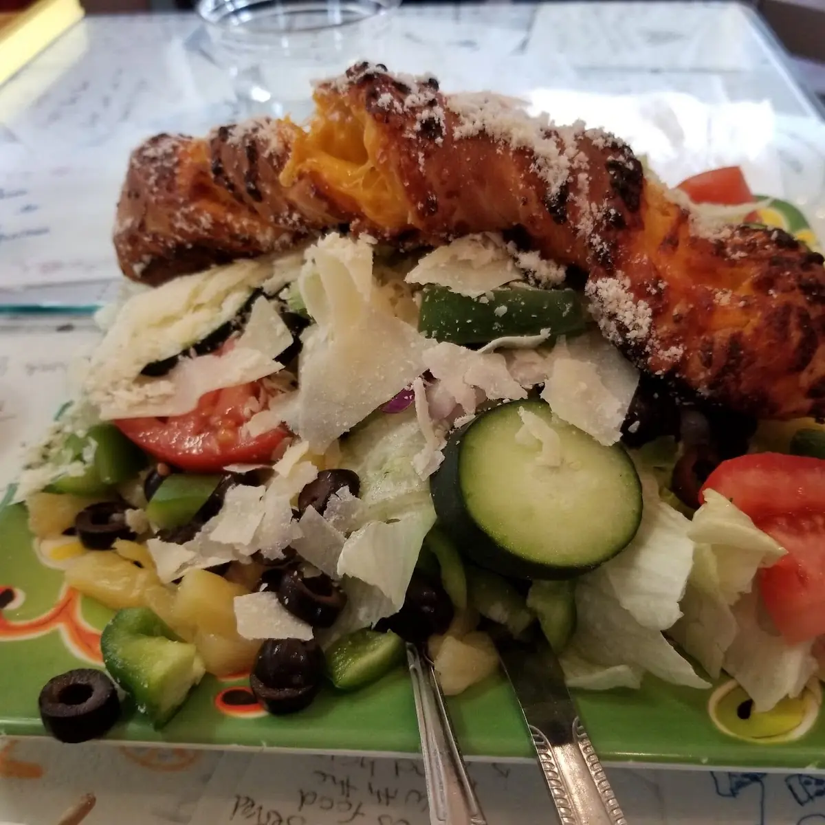 Garden Salad and Bread Stick