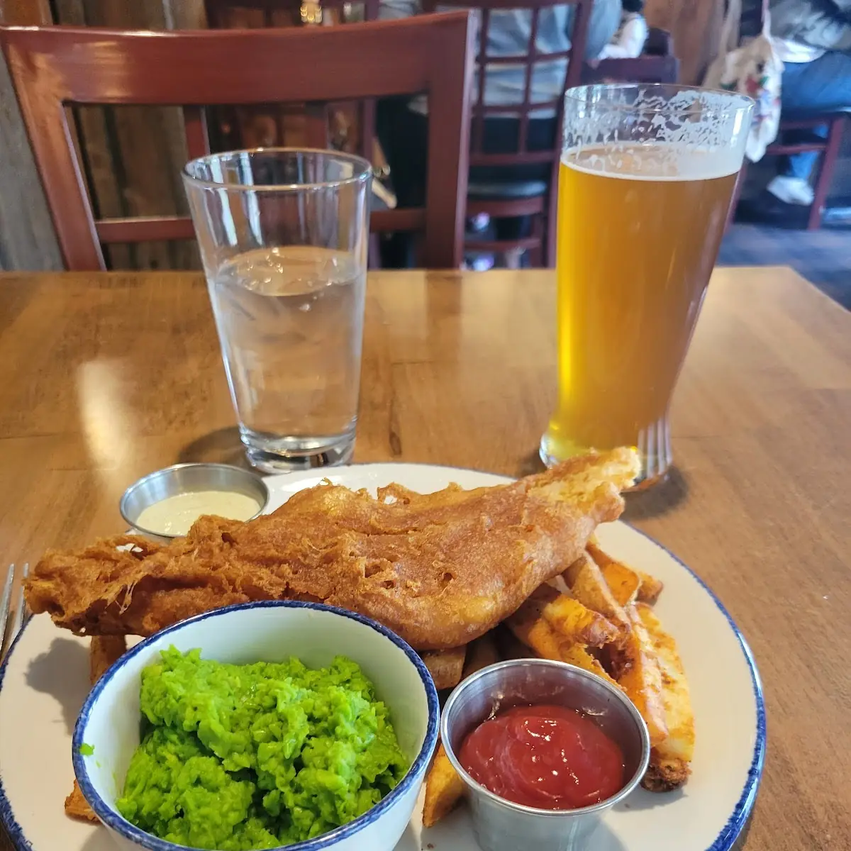 Fish and Chips with Mushy Peas