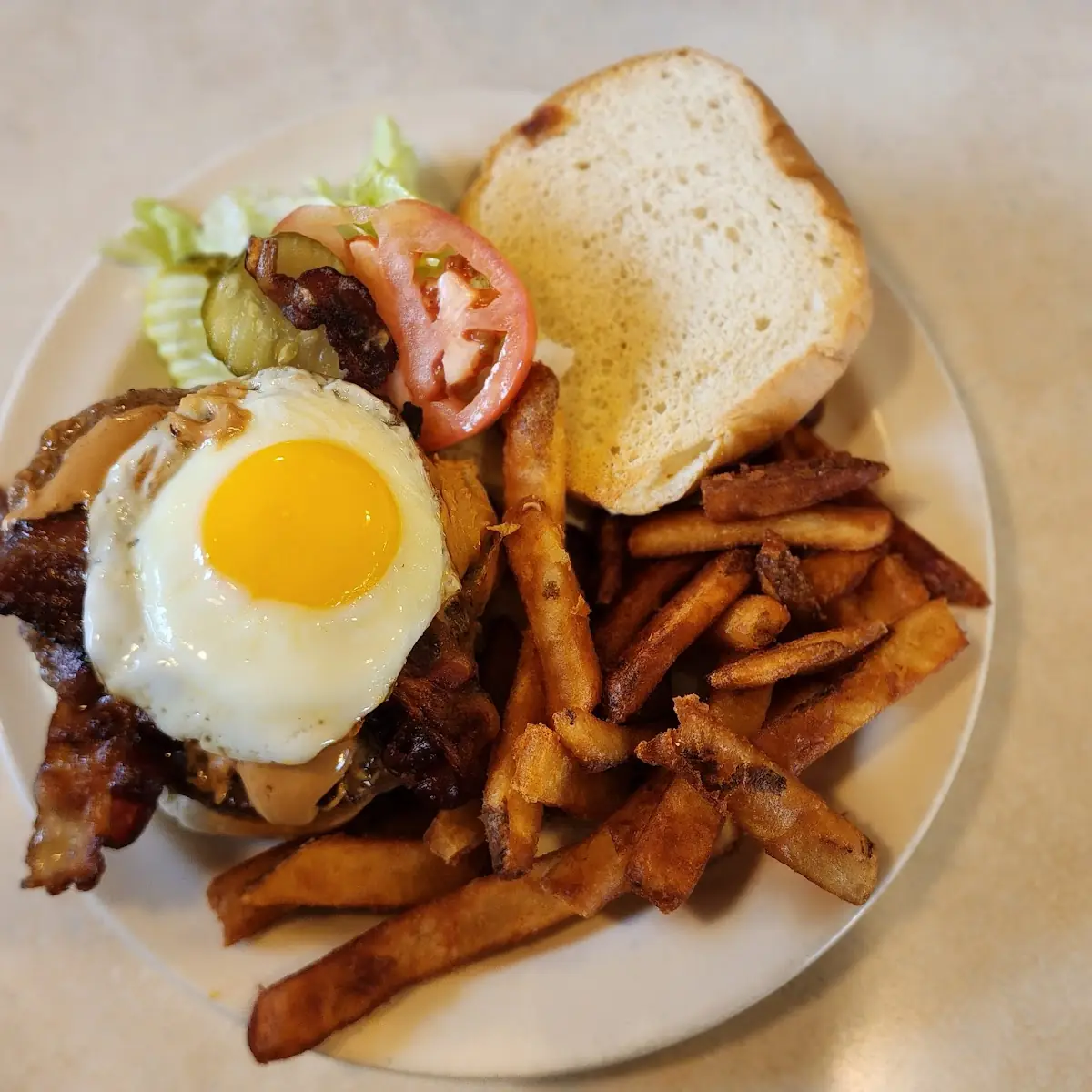 Peanut Butter Burger with Egg