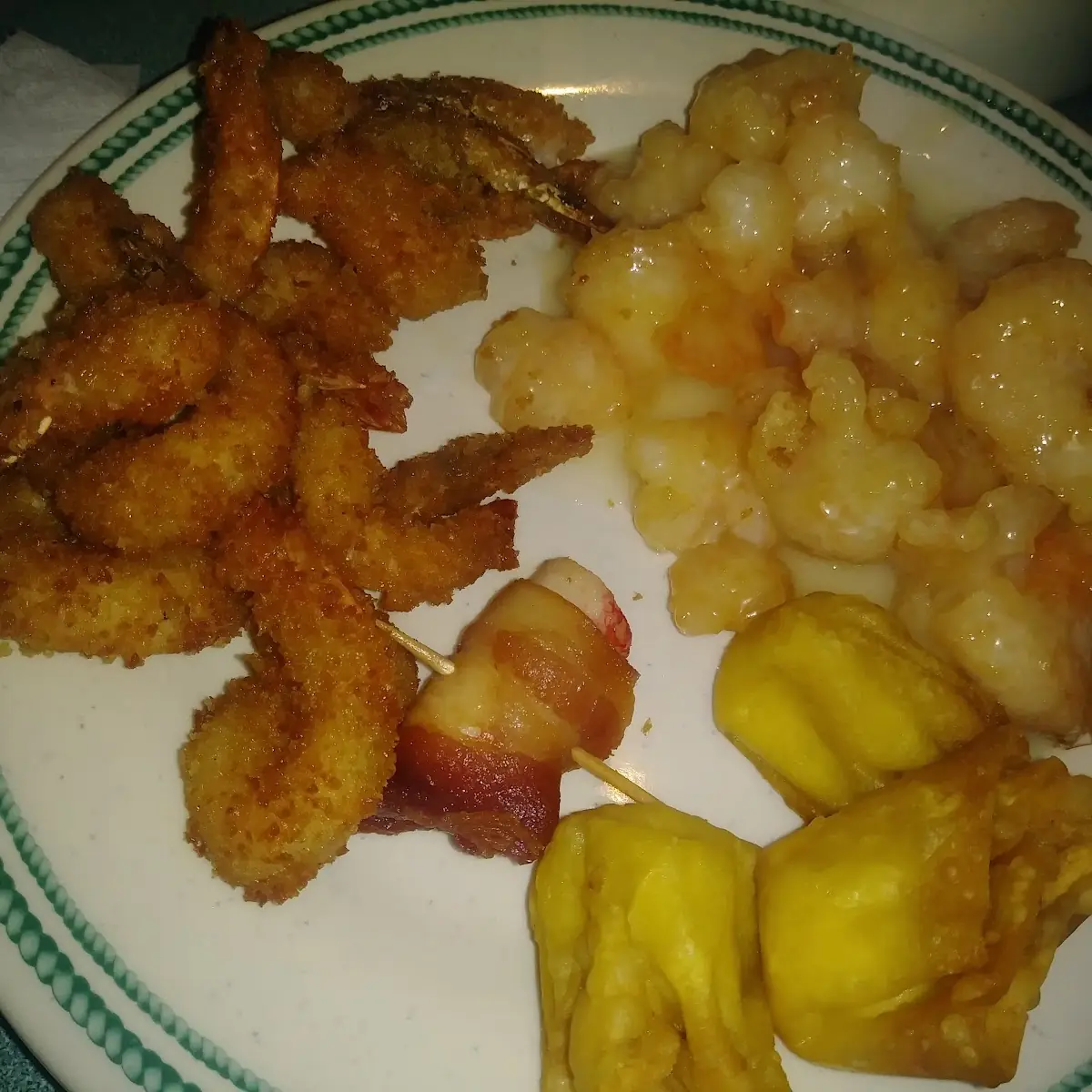 Fried Shrimp Coconut Shrimp & Fried Crab Rangoons
