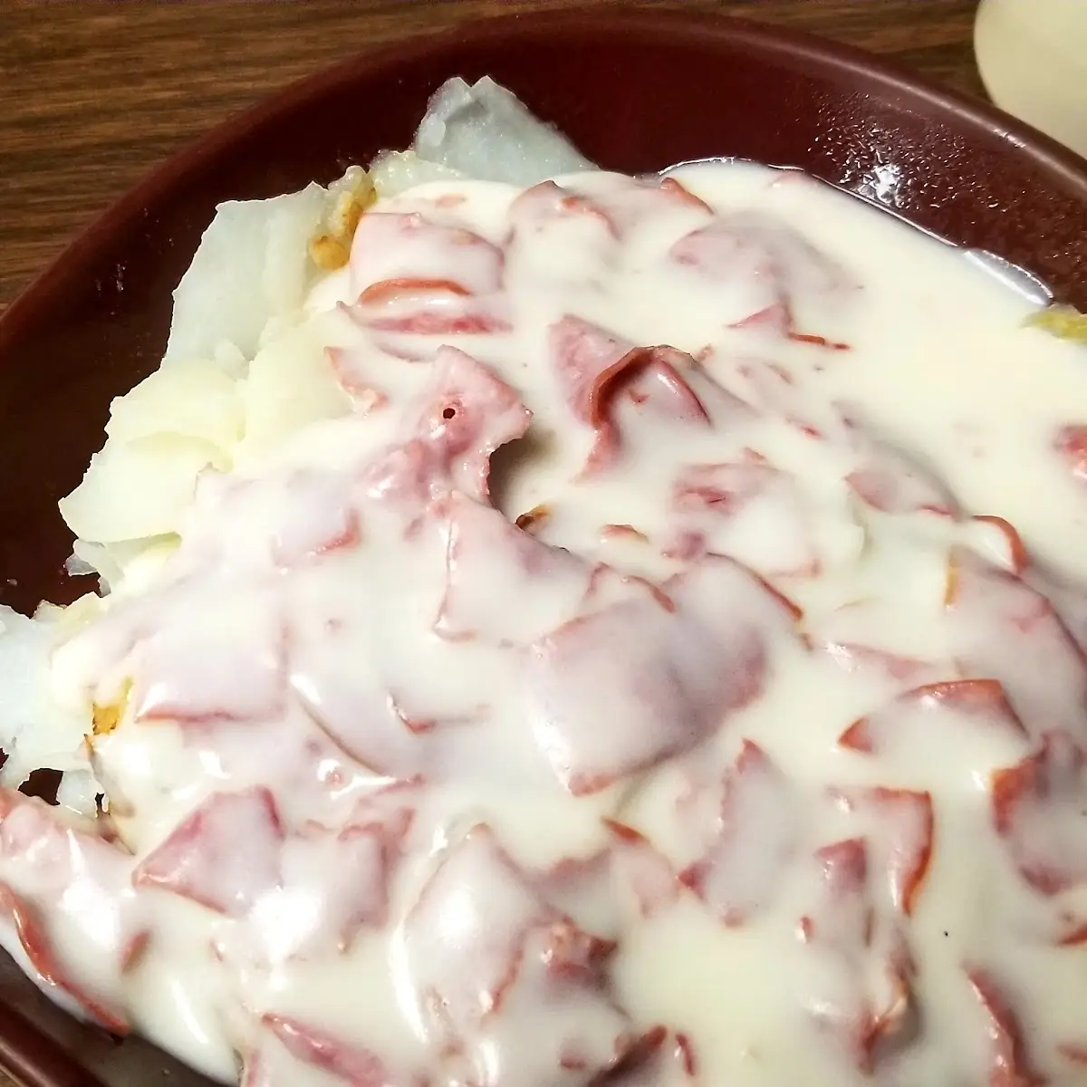 Creamed Chipped Beef on Potatoes