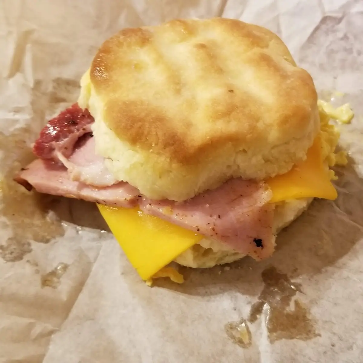 Ham Egg and Cheese Biscuit
