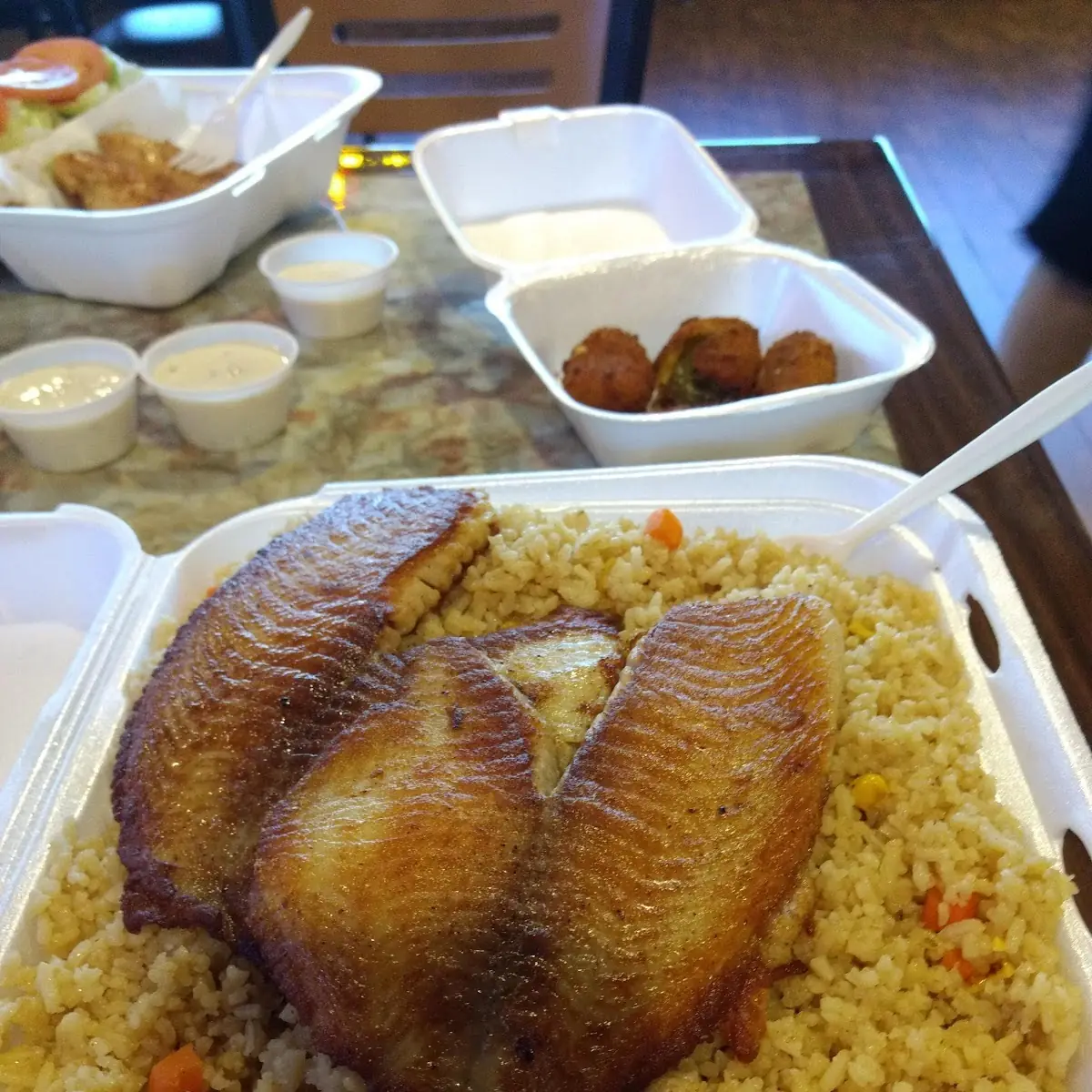 Grilled Tilapia & Fried Rice