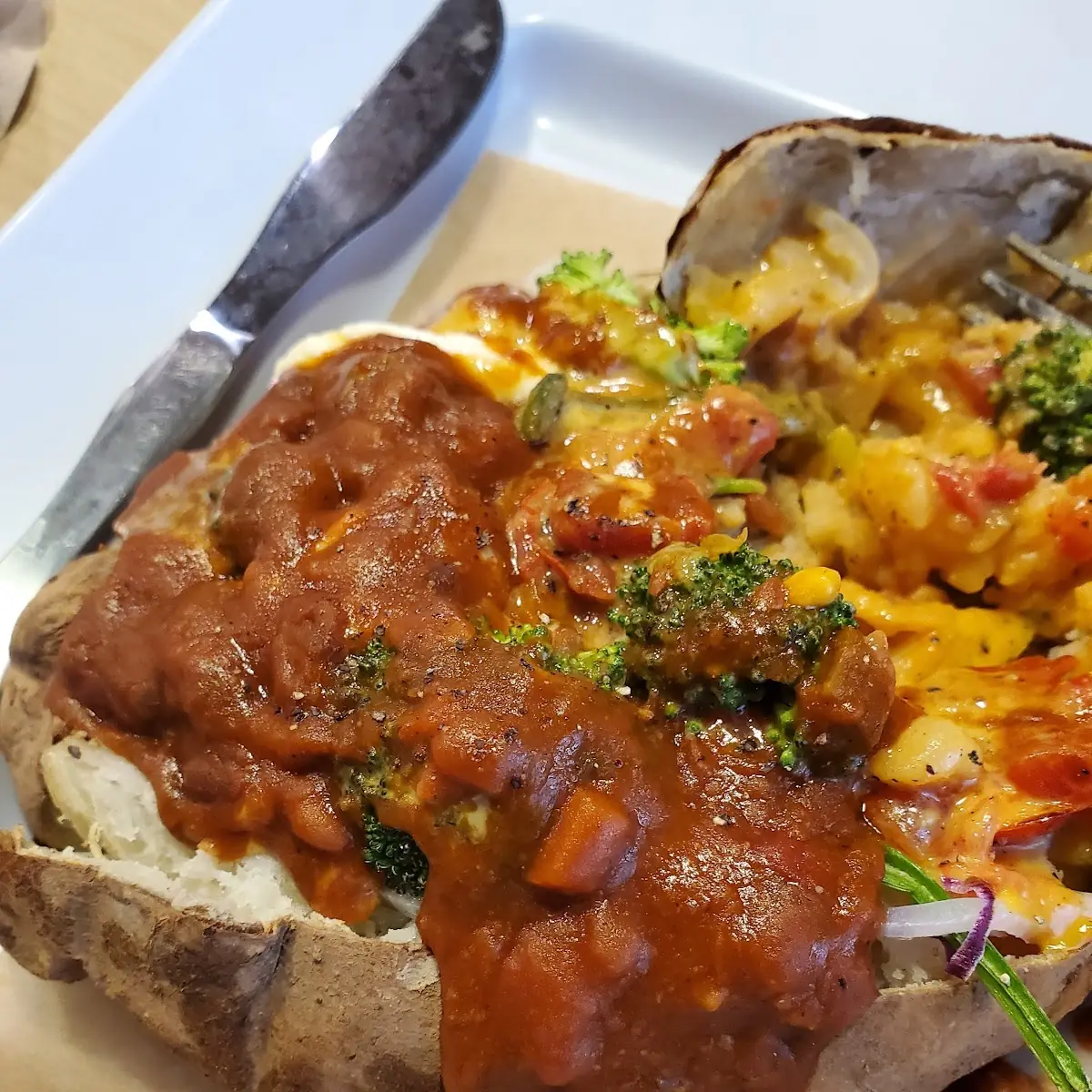 Veggie Baked Potato and Vegan Chilli