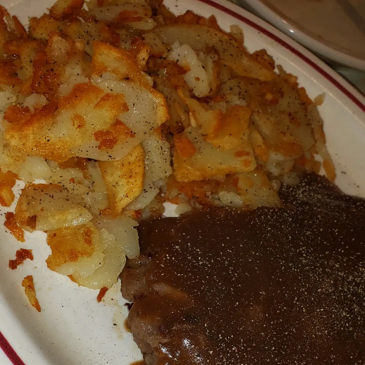 Hamburger Steak and Home Fries