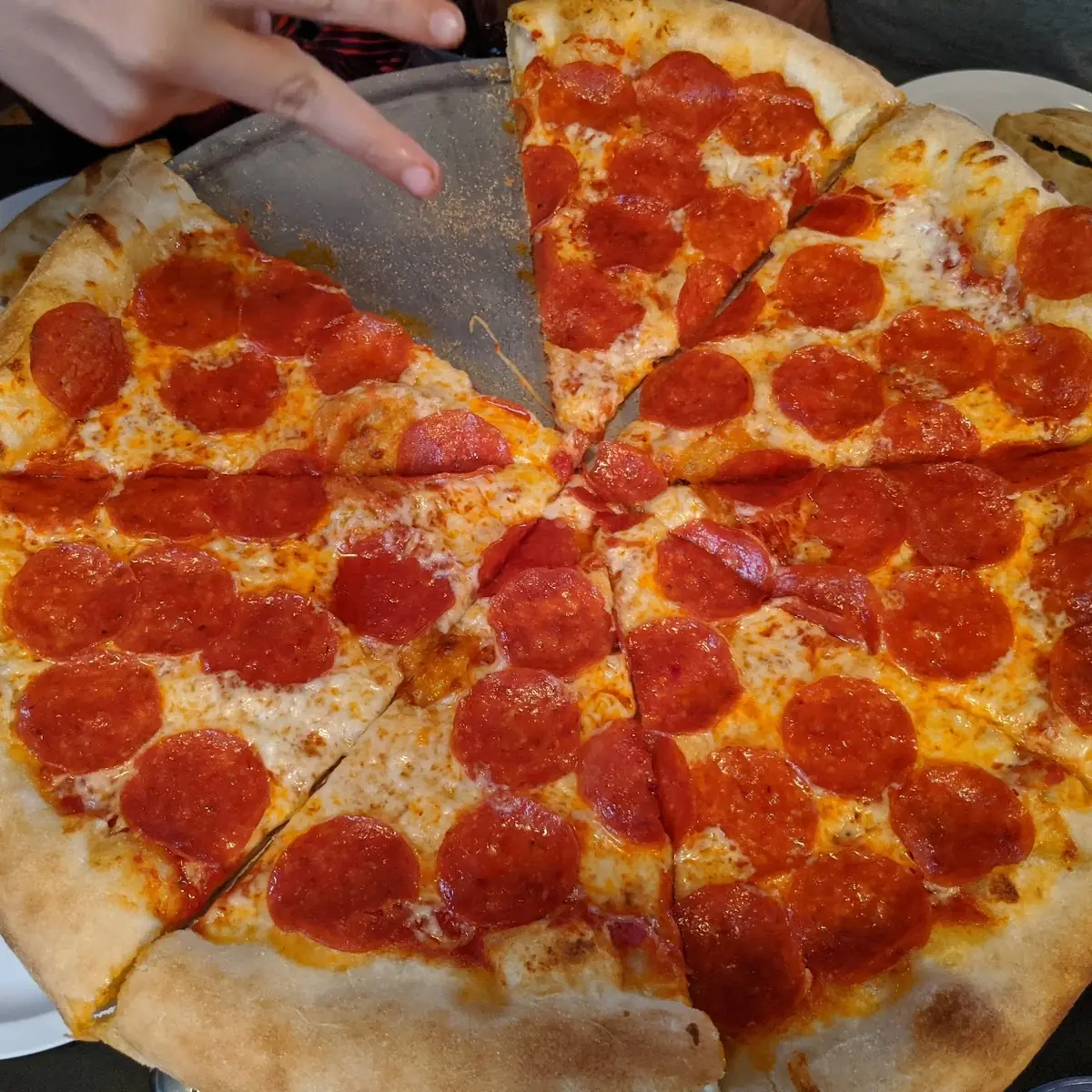 Thin Crust Pizza with Pepperoni Slices