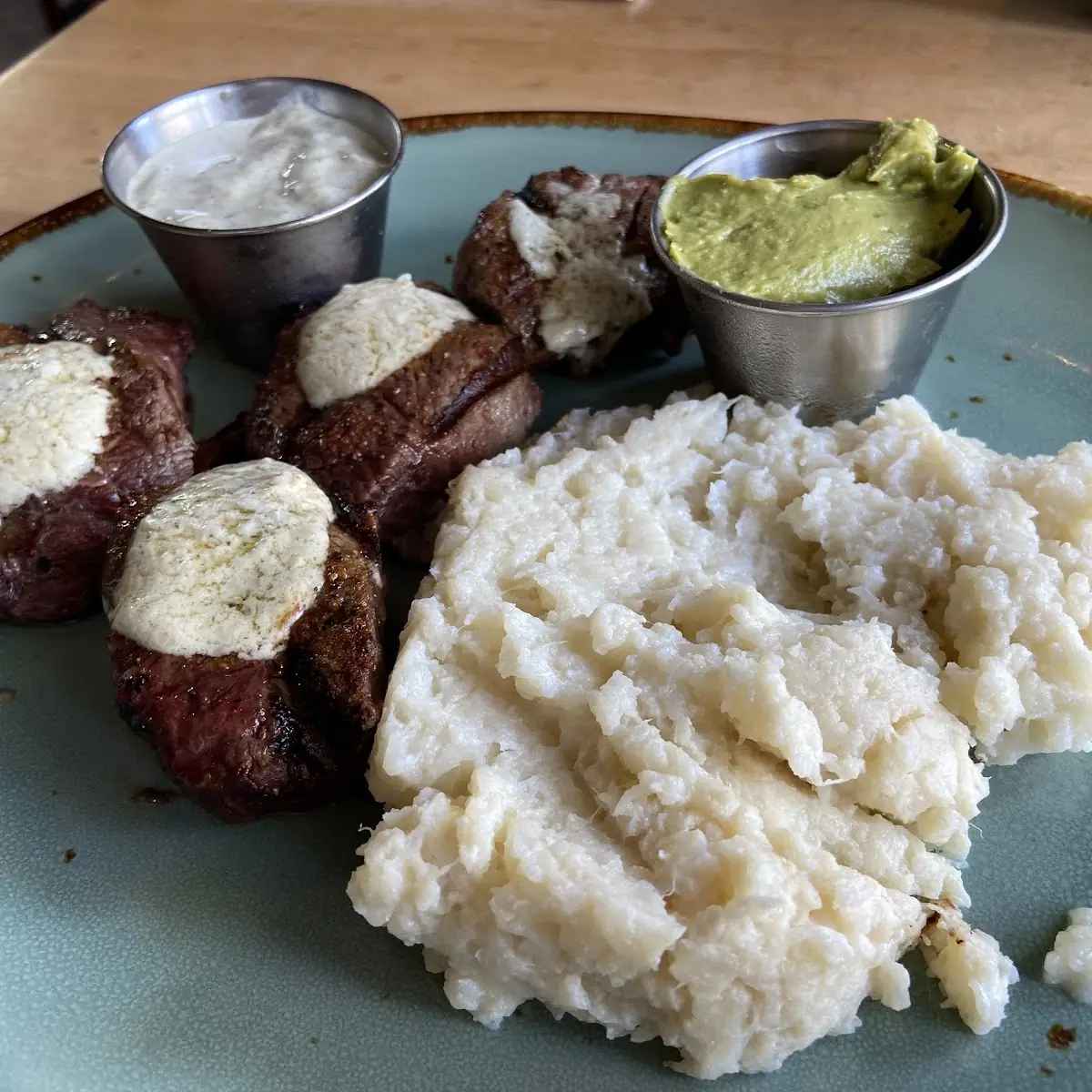 Blue Cheese Crusted Filet Medallions