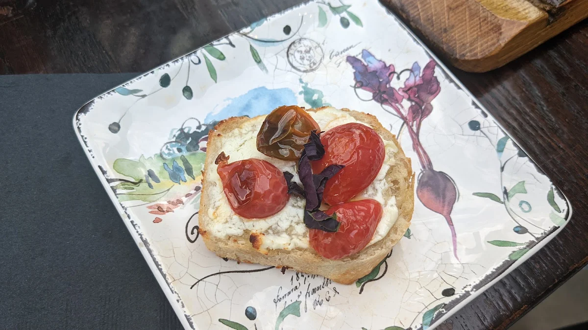 Tomato Basil and Goat Cheese Bruschetta