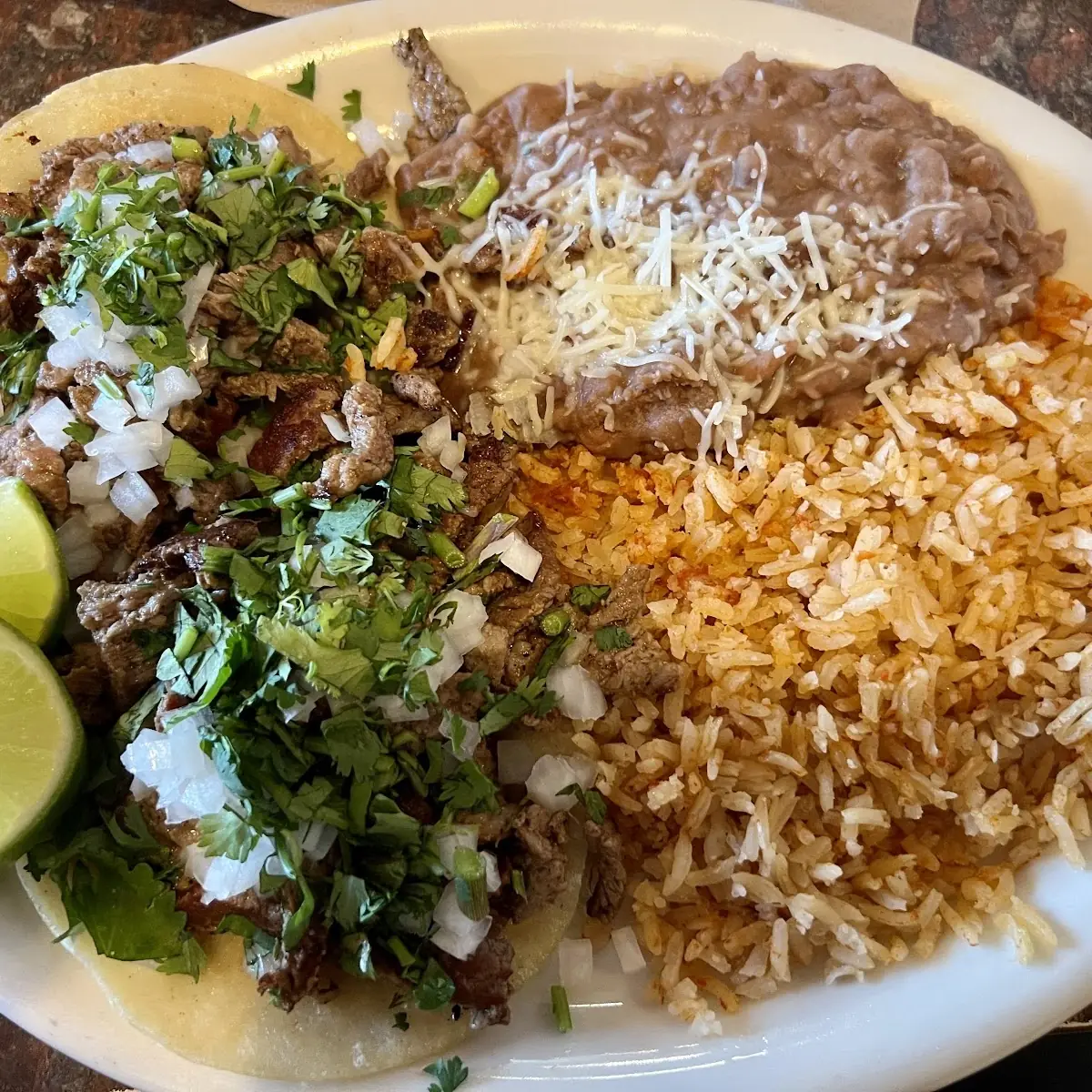 2 Tacos Rice Bveans