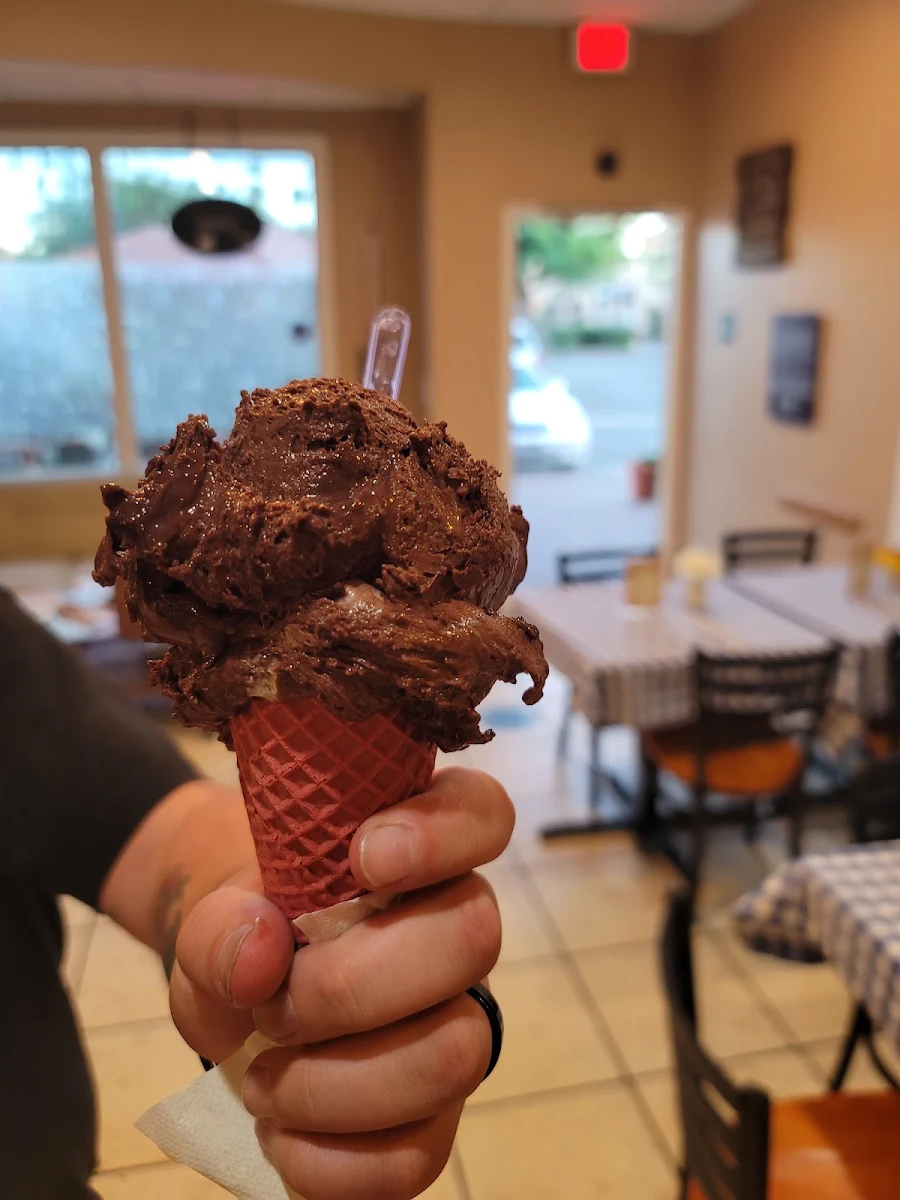 Chocolate Gelato Red Velvet Cone