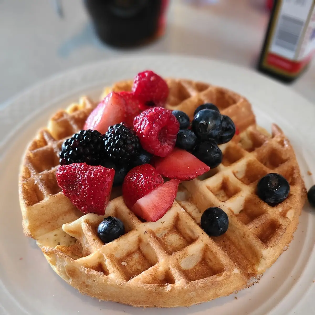 Gluten Friendly Waffle Topped with Fresh Berries