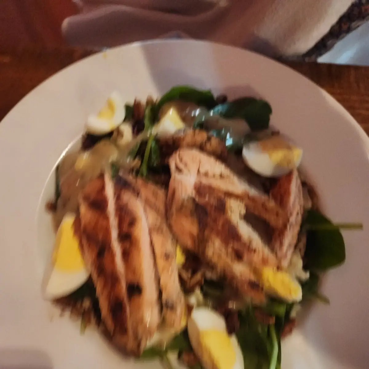 Chicken Spinach Salad Sous Vide Prepared Chicken