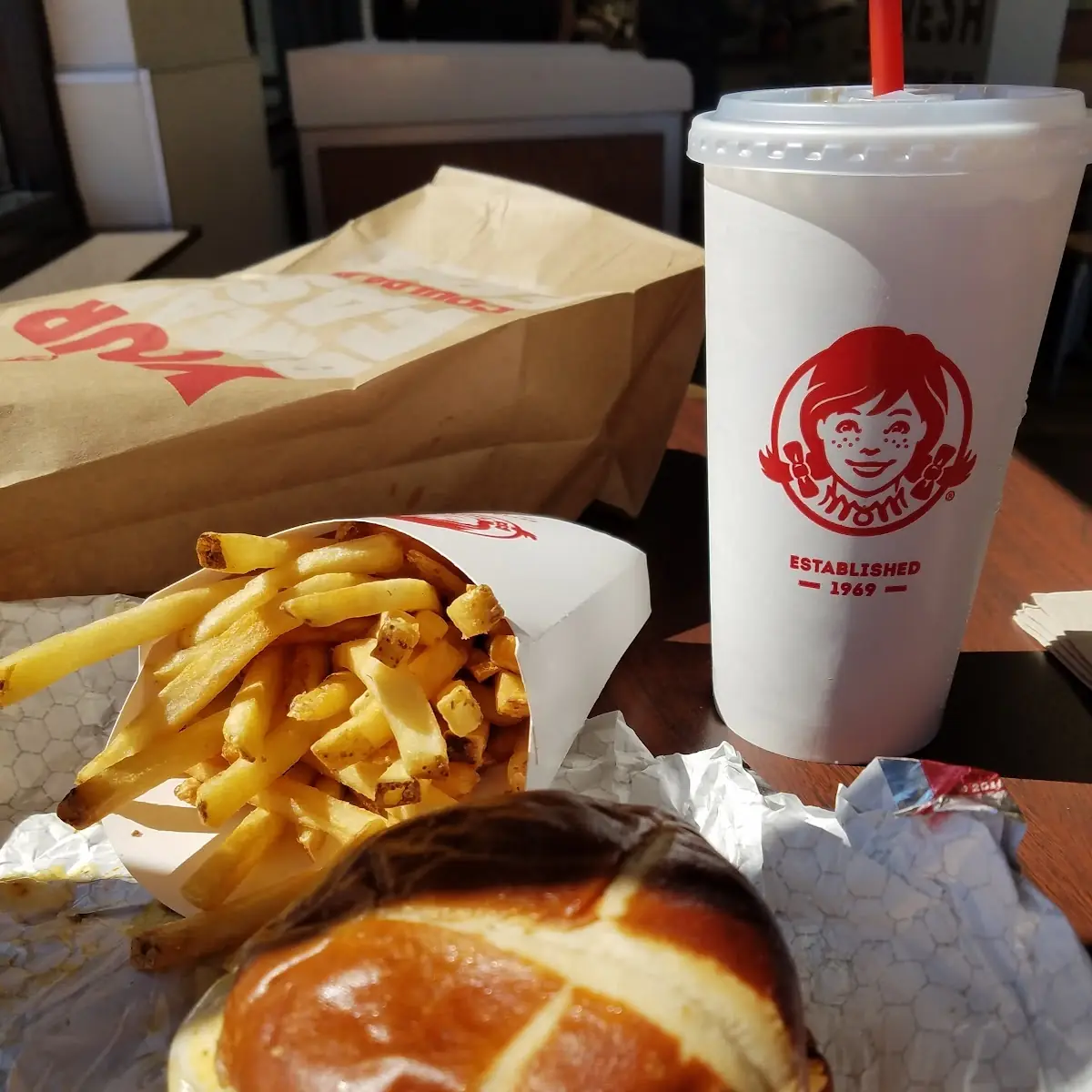Pretzel Bun Double Cheeseburger