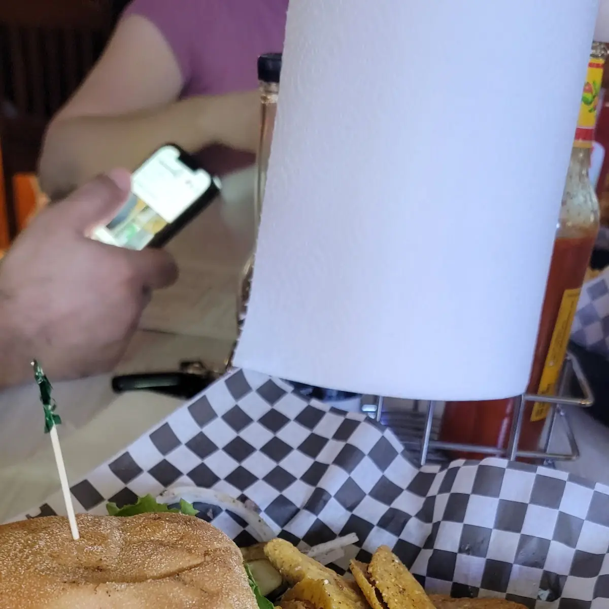 Champs Burger and Cup of Soup