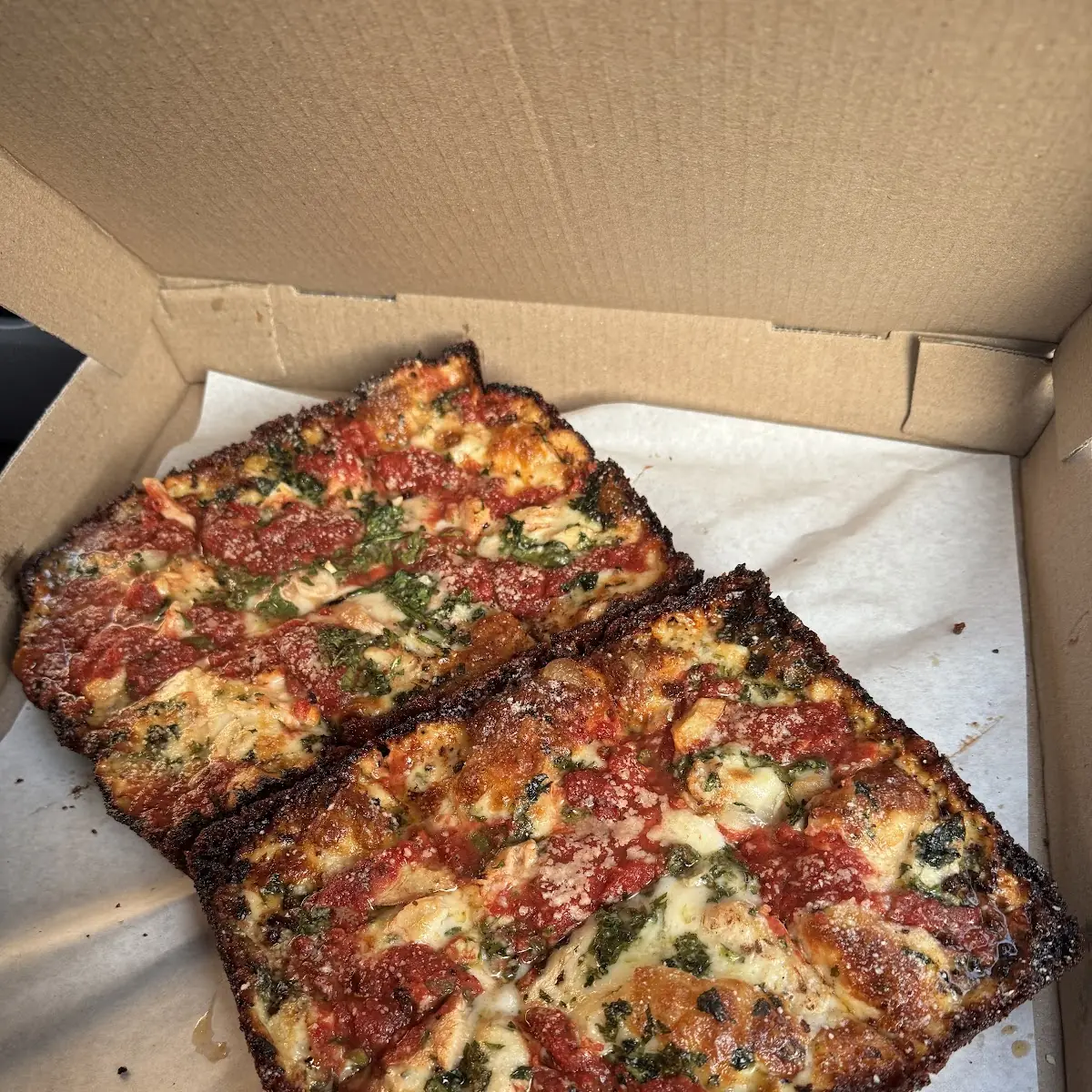 Square Deep Dish Pizza with Toppings