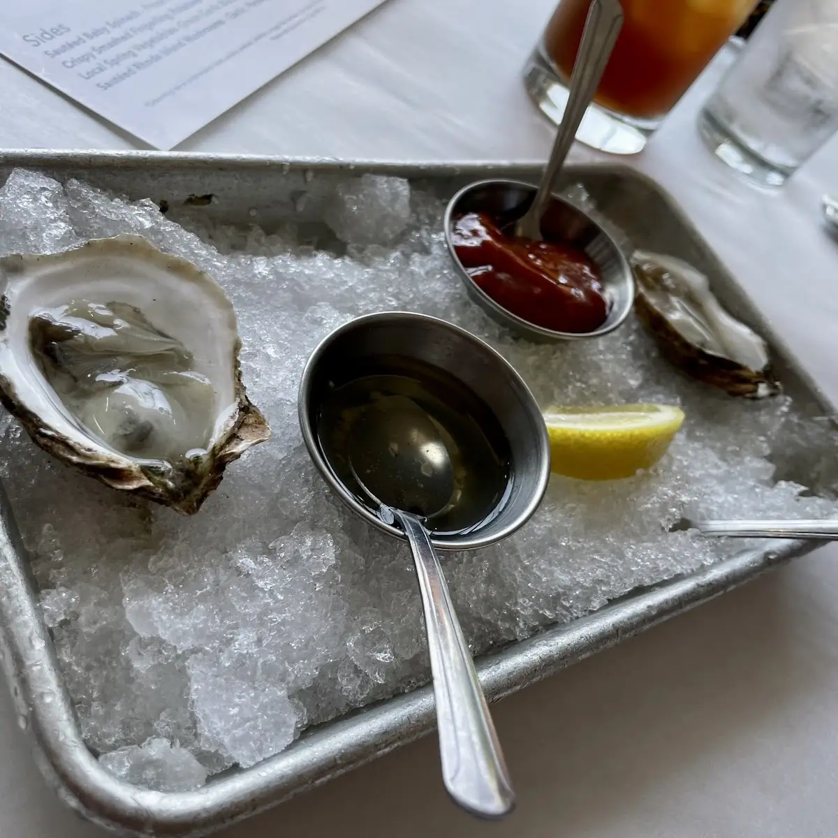 Local Oysters with Lemongrass Mignonette