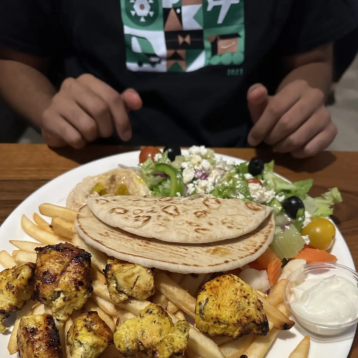 Traditional Lamb Kebobs Plate