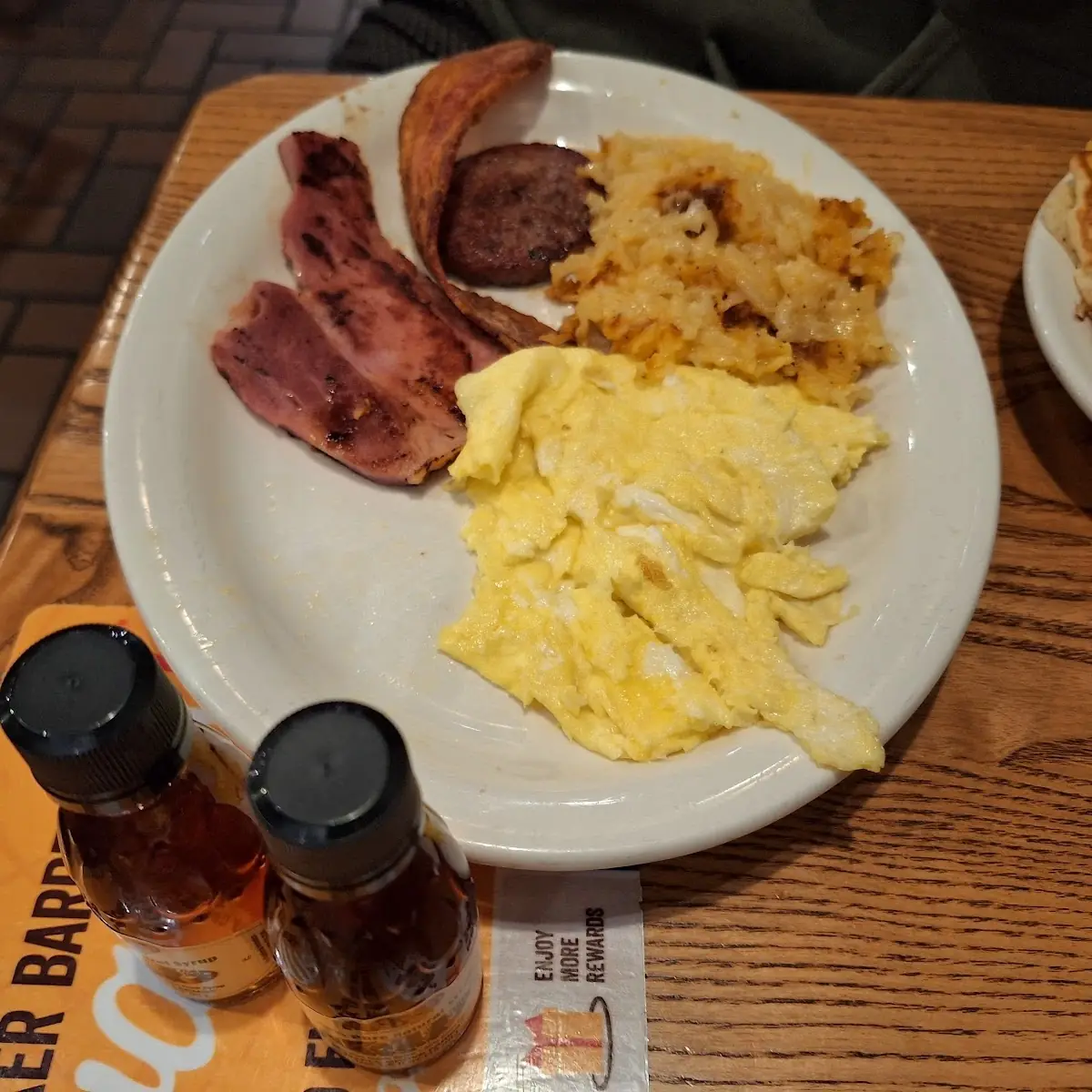 Ham Sausage Eggs & Hashbrowns