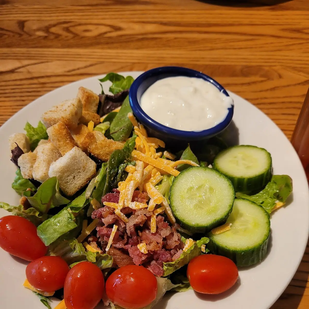 House Salad with Blue Cheese Dressing
