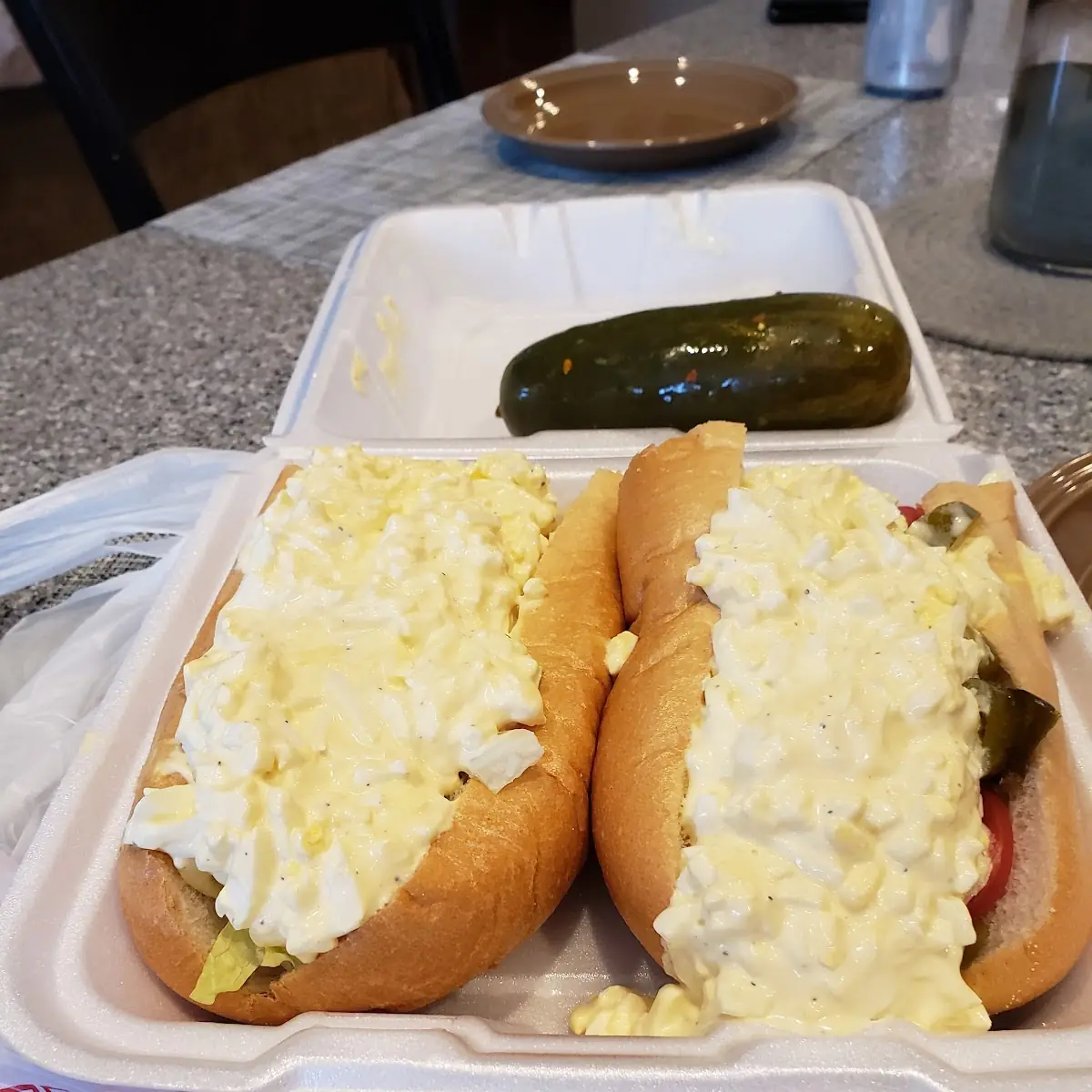Large Egg Salad Sub w L&T