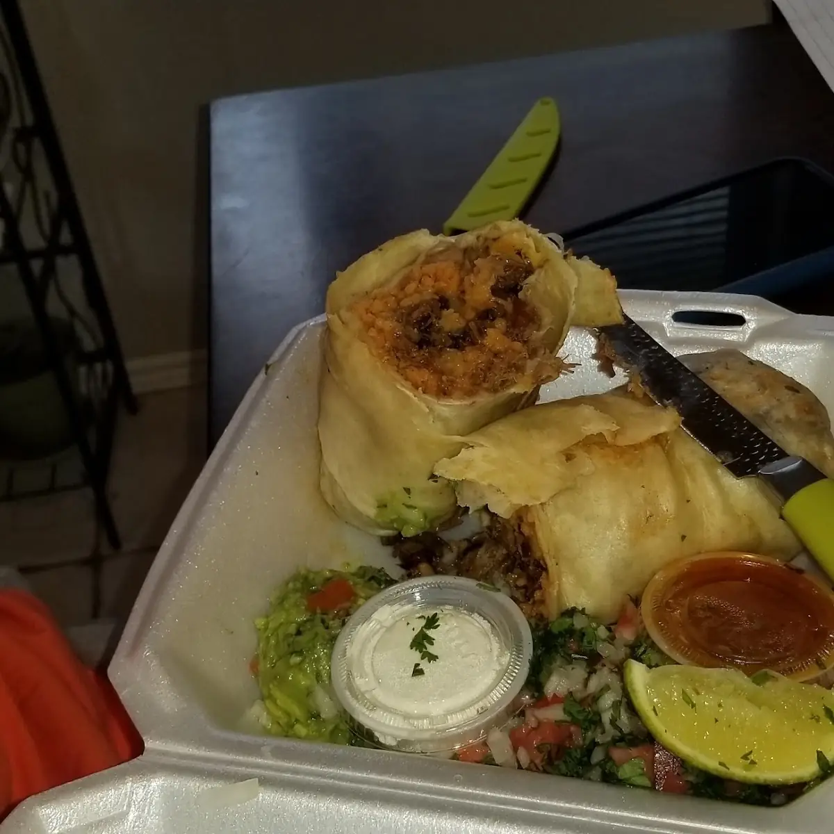 Beef Fajitas Burrito