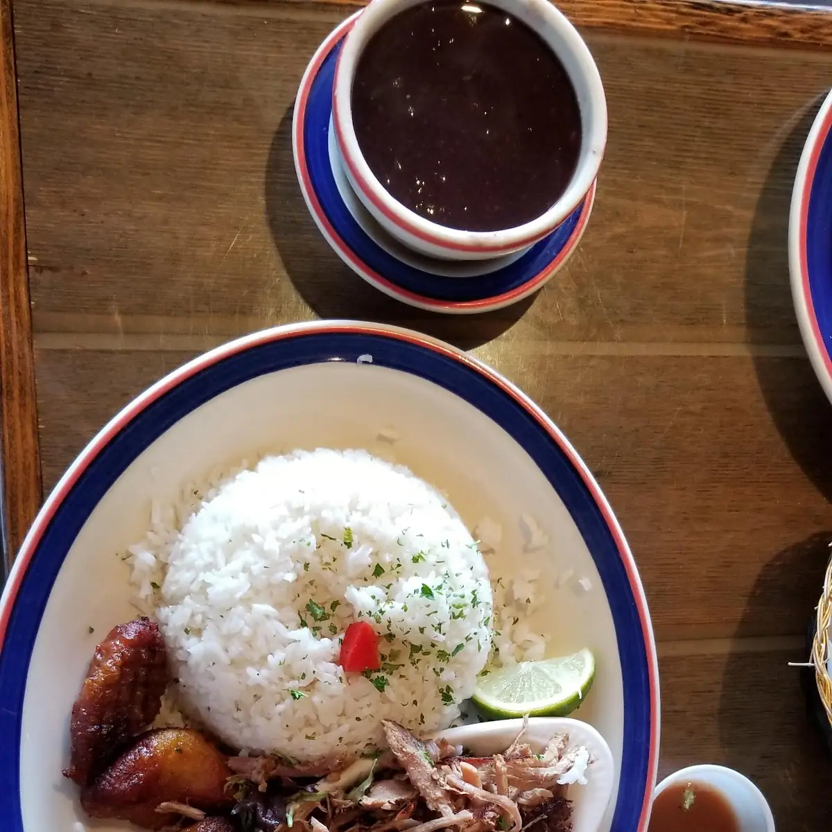 Pulled Pork Rice & Beans with Maduro