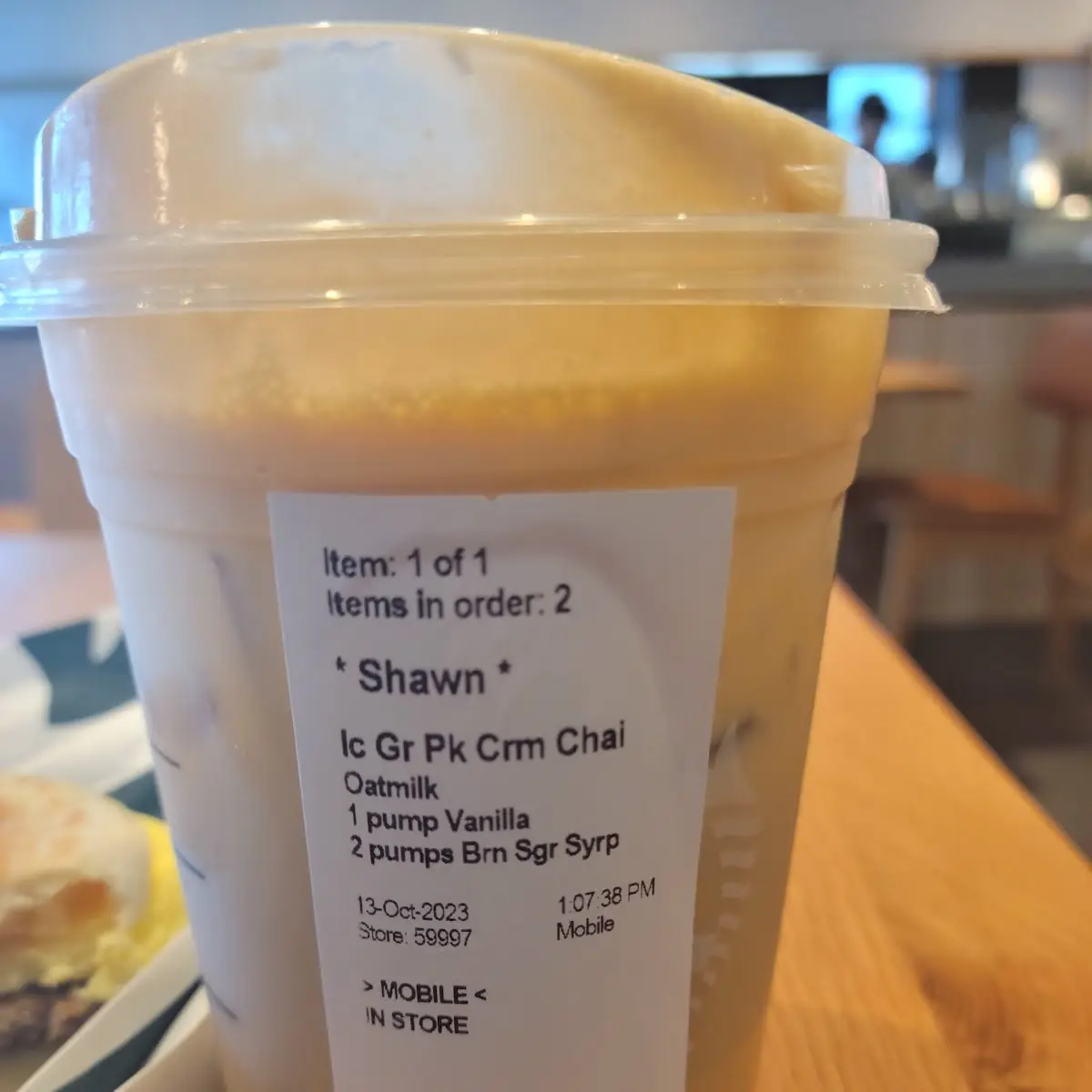 Iced Pumpkin Cream Chai Tea Latte