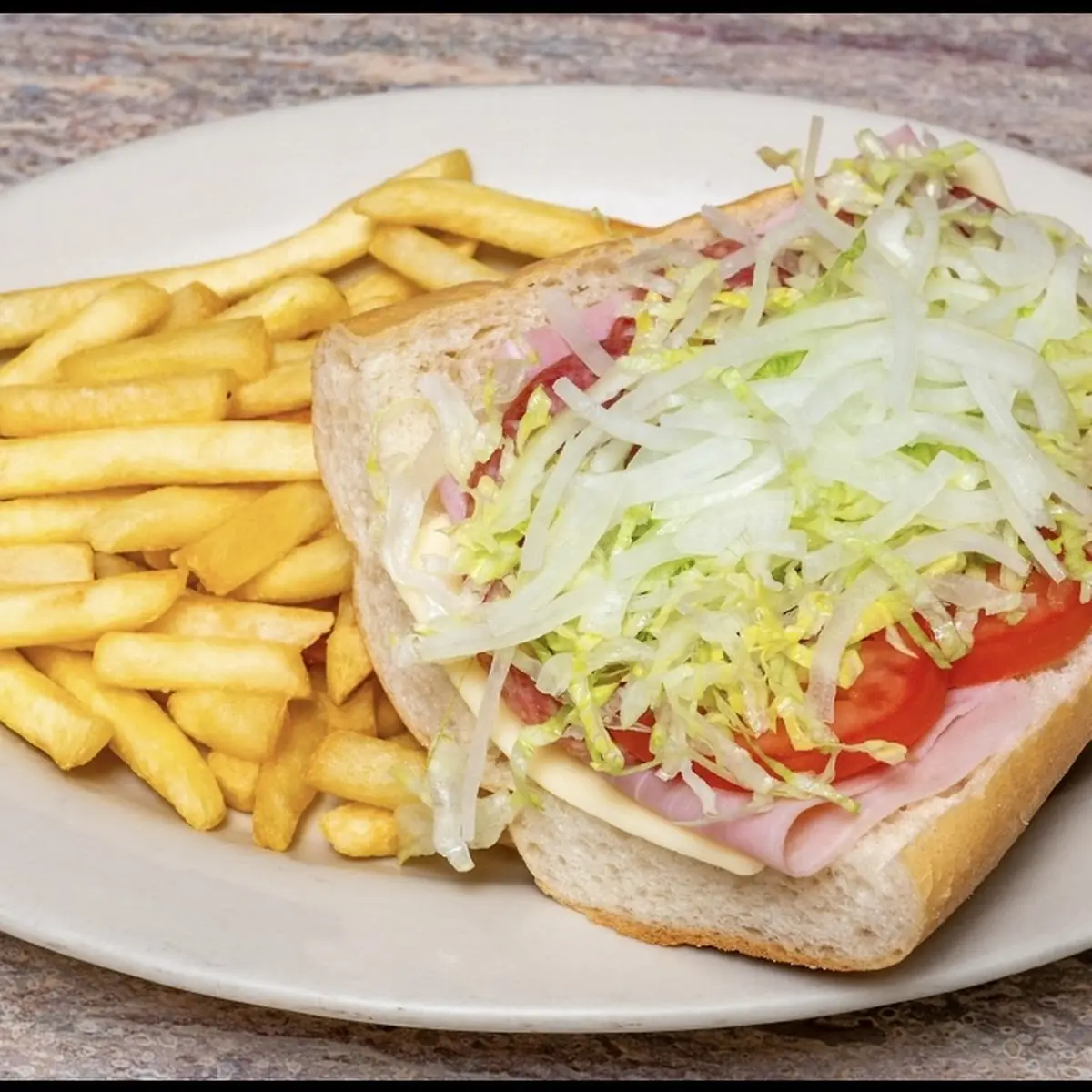 Ham & Cheese Sandwich & Fries