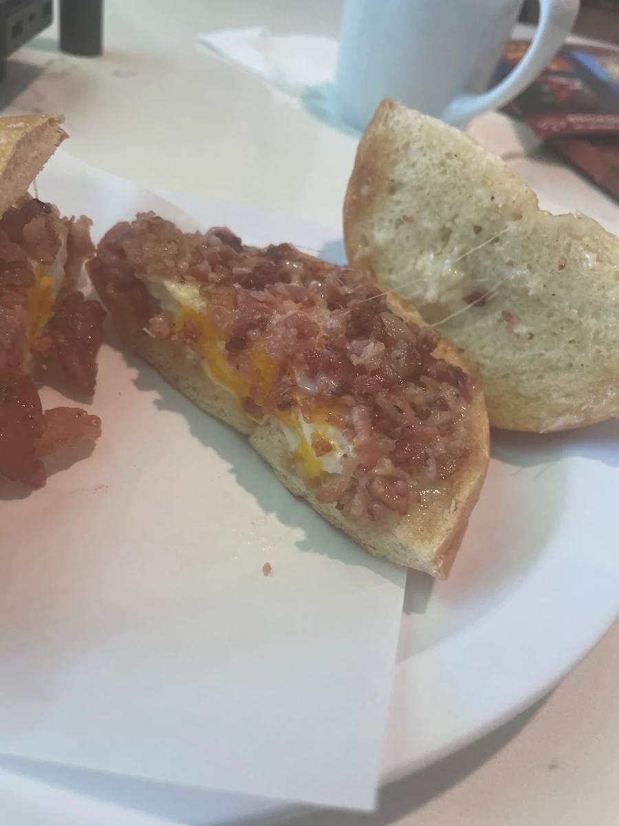 Egg and Bacon Plain Bagel