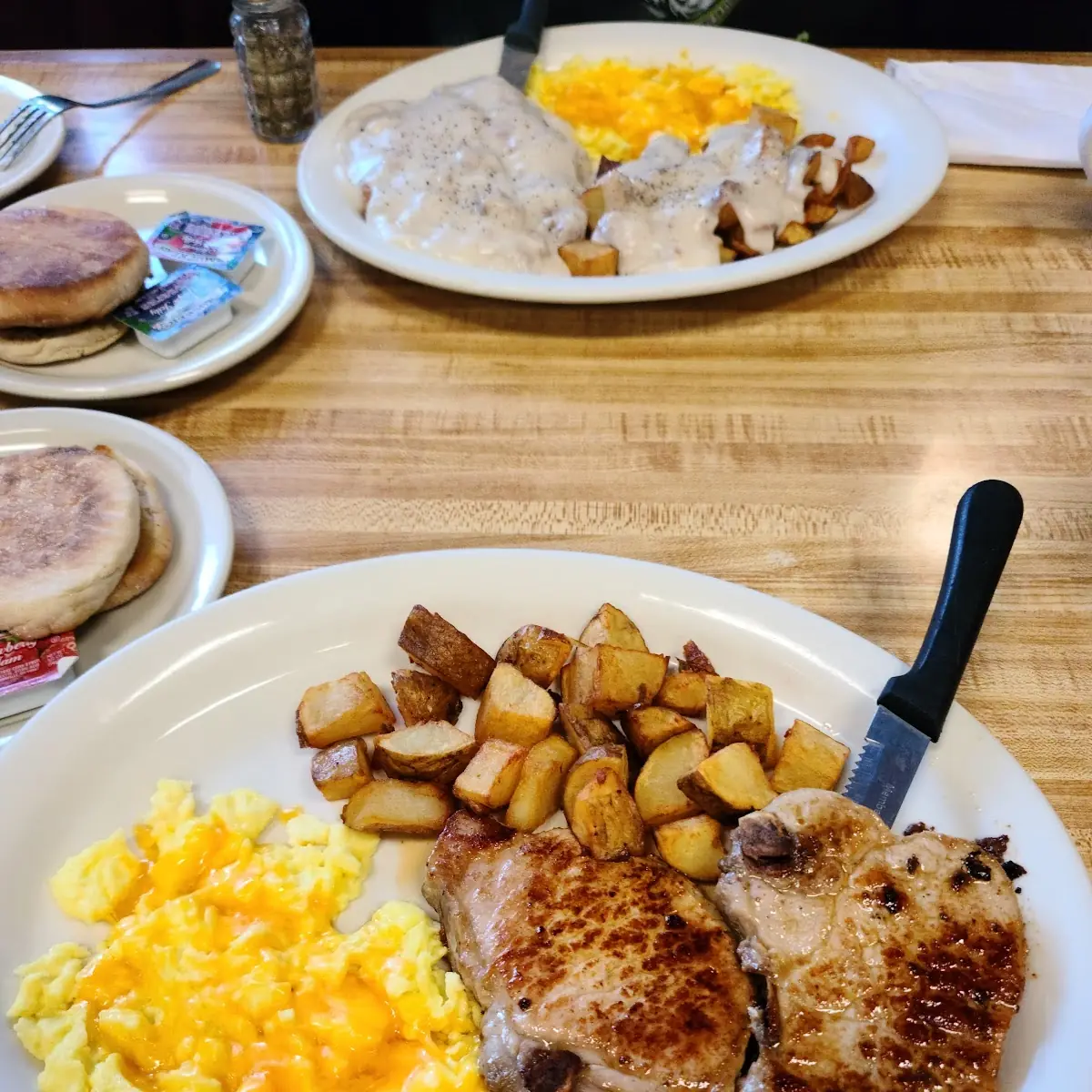 Pork Chops and Eggs