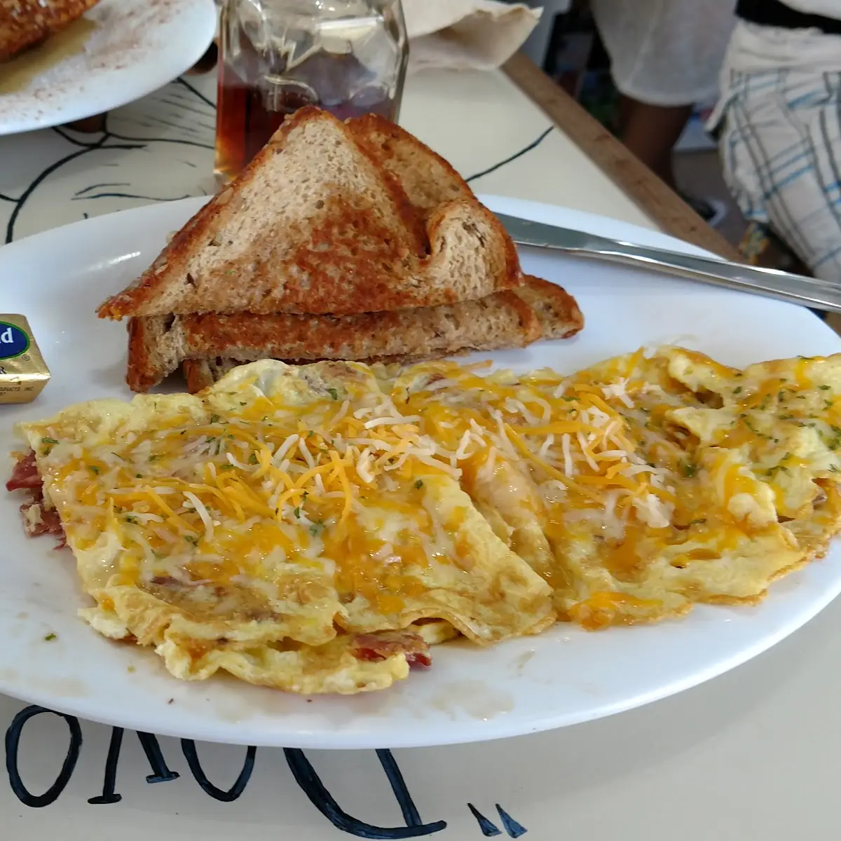 Turkey Bacon and Cheese Omelette